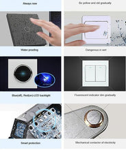 Load image into Gallery viewer, DR1111WHZW - Glass Panel Light Switch with Dimmer
